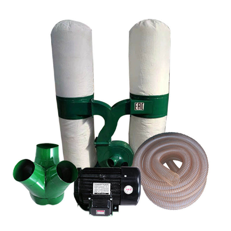 Wood dust collector component and filter bag detail